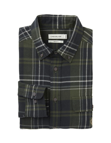 Chevalier Heron Flannel Shirt Men - October Green