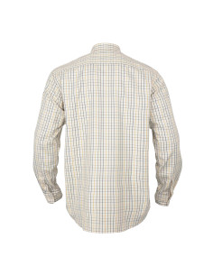 Härkila Haywood wool blend LS shirt Arrowwood yellow check 2
