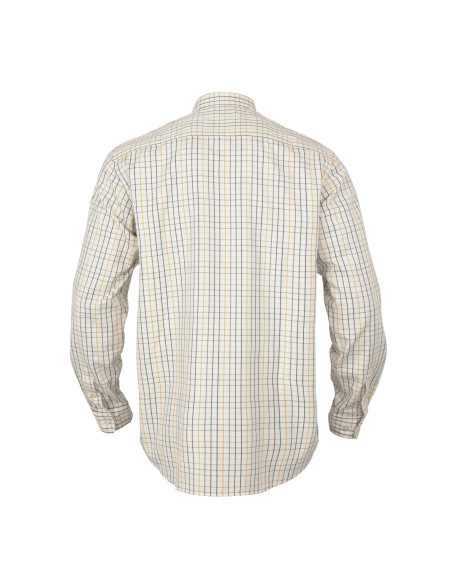 Härkila Haywood wool blend LS shirt Arrowwood yellow check