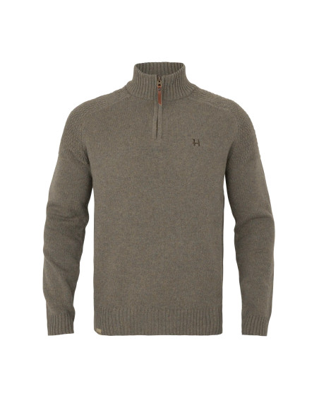 Härkila Vincent merino halfzip pullover Dark sand