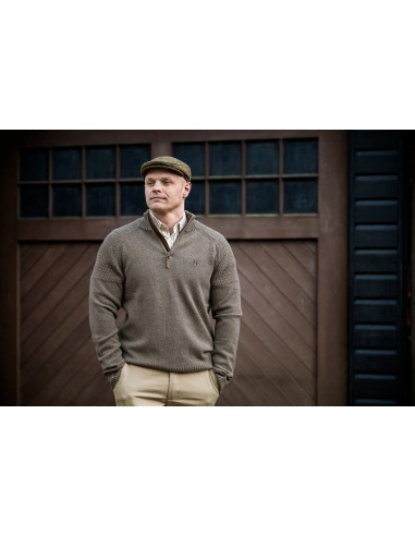 Härkila Vincent merino halfzip pullover Dark sand