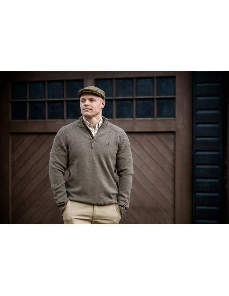 Härkila Vincent merino halfzip pullover Dark sand