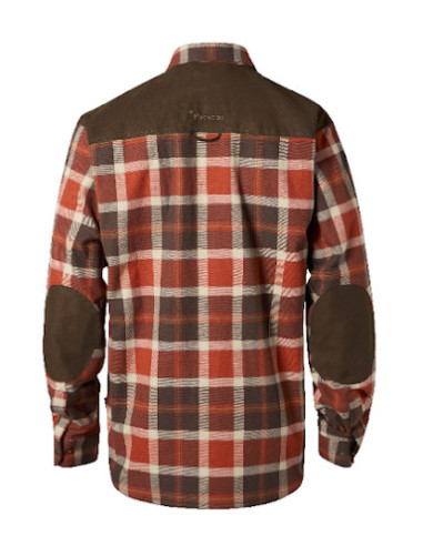 Pinewood Douglas Vindtät Skjorta Orange Clay Dark Brown