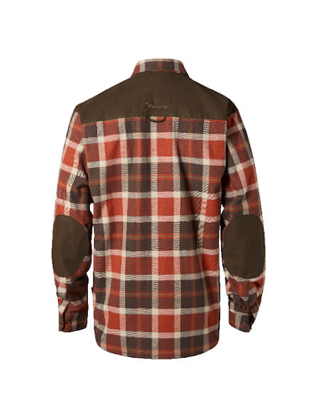Pinewood Douglas Vindtät Skjorta Orange Clay Dark Brown