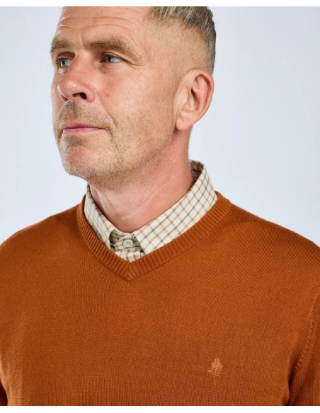 Pinewood Värnamo Merino Sweater M Orange Clay
