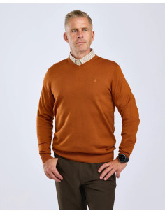 Pinewood Värnamo Merino Sweater M Orange Clay 2