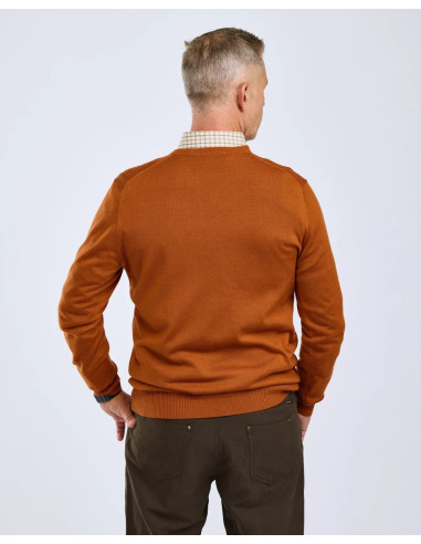 Pinewood Värnamo Merino Sweater M Orange Clay