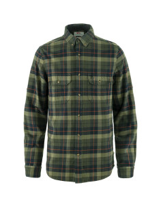 Fjällräven Singi Heavy Flannel Shirt M  Black Deep Forest
