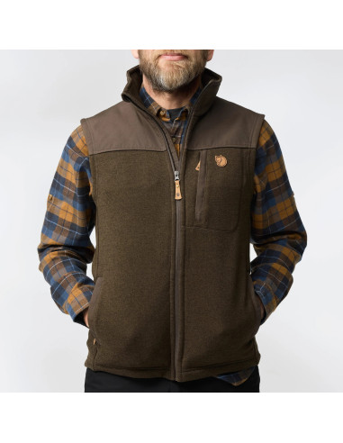 Fjällräven Buck Fleece Vest Laurel Green Deep Forest