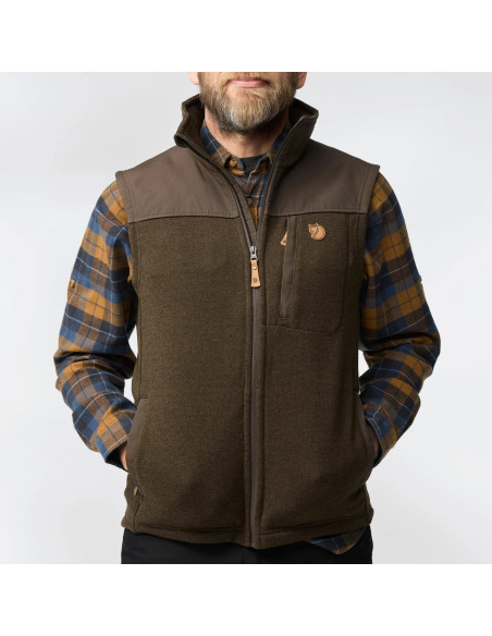 Fjällräven Buck Fleece Vest Laurel Green Deep Forest