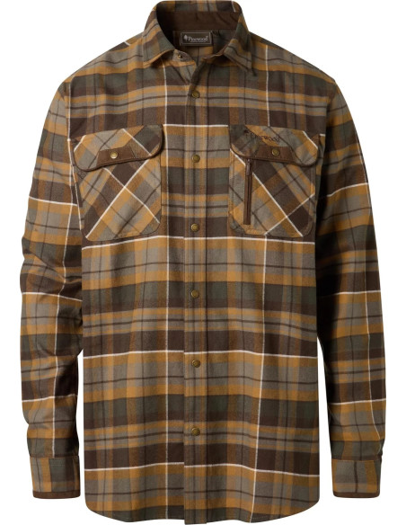 Pinewood Prestwick Exclusive Shirt M D Brown Sandstone