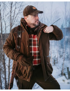 Pinewood Småland Forest Padded Jacket M Suede Brown 2