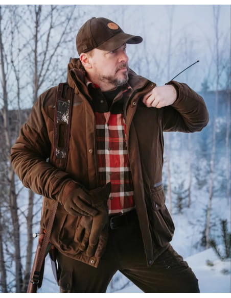 Pinewood Småland Forest Padded Jacket M Suede Brown