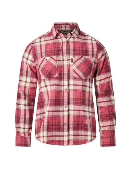 Pinewood Härjedalen Shirt W Cherry Pink Offwhite