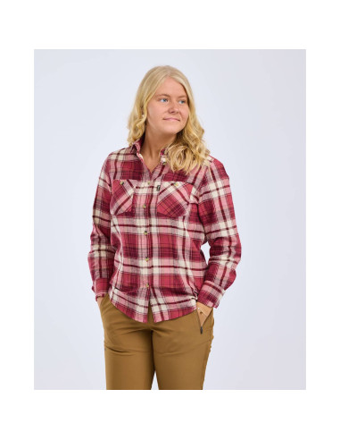 Pinewood Härjedalen Shirt W Cherry Pink Offwhite