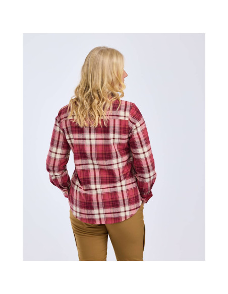 Pinewood Härjedalen Shirt W Cherry Pink Offwhite