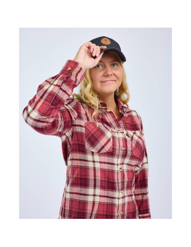 Pinewood Härjedalen Shirt W Cherry Pink Offwhite