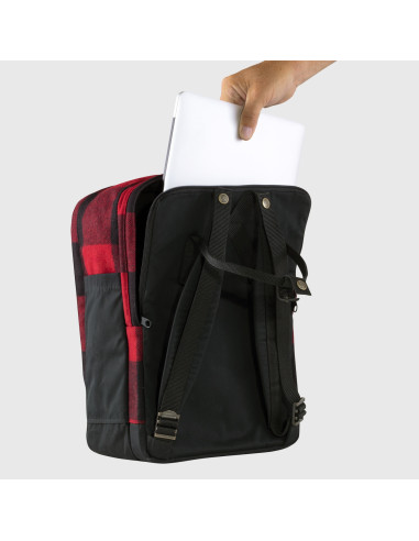 Fjällräven Kånken Re-Wool Laptop 15 - Red Black