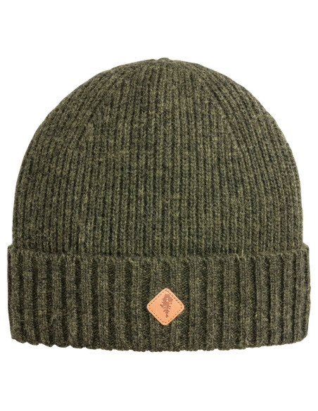 Pinewood Knitted Wool Hat - Mossgreen Melange