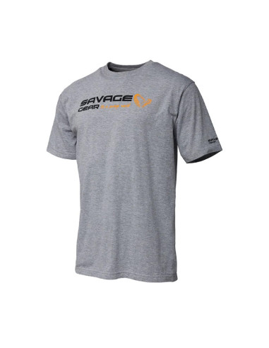 Savage Gear Signature Logo T-Shirt Grey Melange