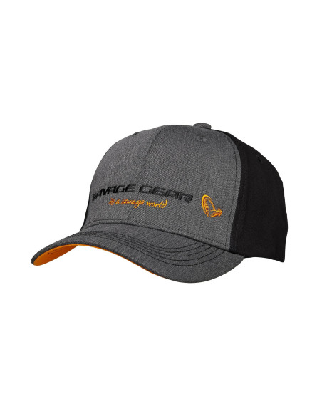 Savage Gear Strike Cap Grey Melange Black