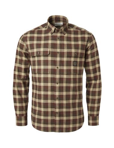 Chevalier Heron Flannel Shirt Men - Holly Green