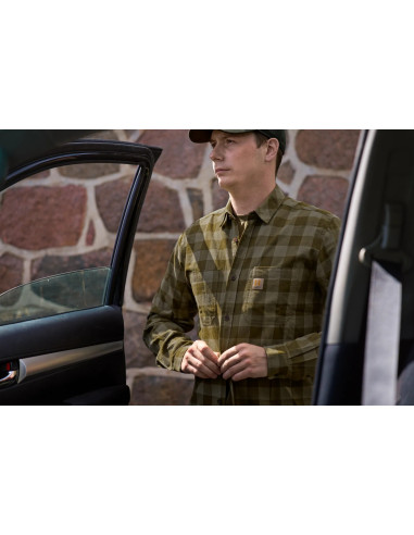 Härkila Scandinavian Skjorta Dark Olive Check