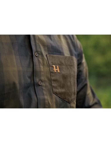 Härkila Akkan Skjorta Willow Green Shadow Brown