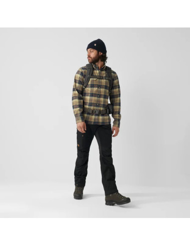 Fjällräven Singi Heavy Flannel Shirt Autumn Leaf Dark Navy