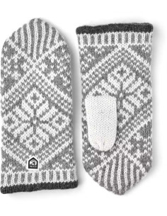 Hestra Nordic Wool Mitt Grey Off White