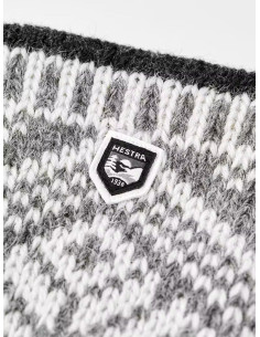 Hestra Nordic Wool Mitt Grey Off White 2