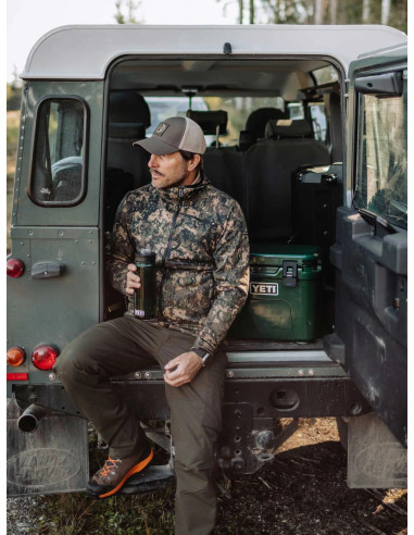 Chevalier Hunter Stretch Zip Hoodie Men Antler Camouflage