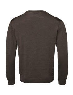 Chevalier Aston V-Neck Merino Pullover Men Leather Brown 2