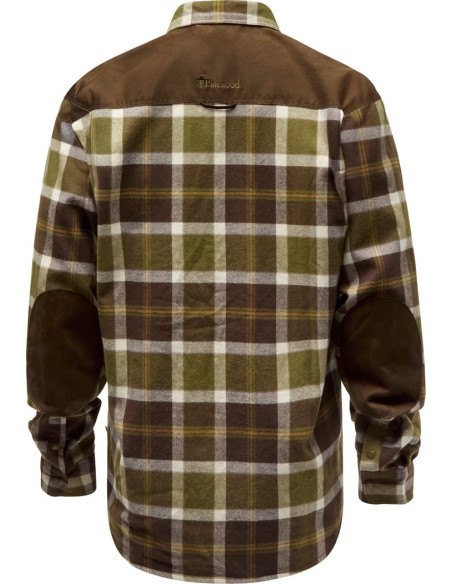 Pinewood Douglas Vindtät Skjorta Olive Green Cr White