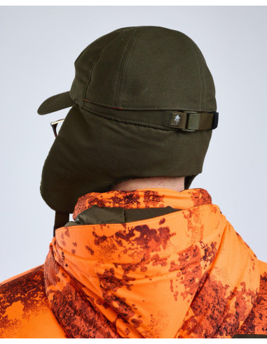 Pinewood Småland Teddy Winter Keps Mossgreen Orange