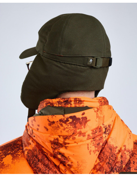 Pinewood Småland Teddy Winter Keps Mossgreen Orange