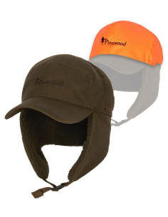 Pinewood Småland Teddy Winter Keps Mossgreen Orange