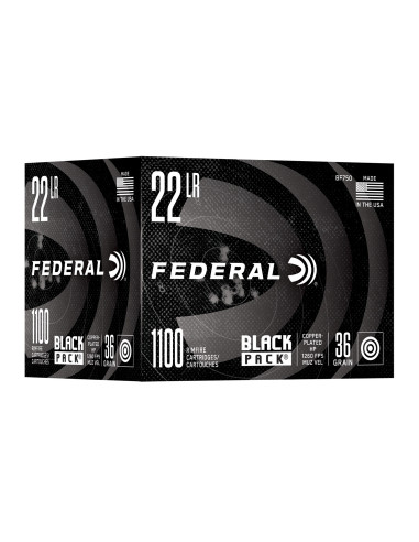 Federal Black Pack 22LR 36 grain 1100-pack