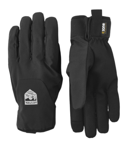 Hestra CZone Bike Mistral 5 finger Black