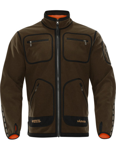 Härkila Kamko Fleece - Hunting Green Orange Blaze