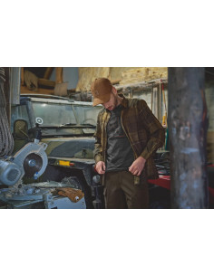 Härkila Akse LS Shirt Willow Green Check