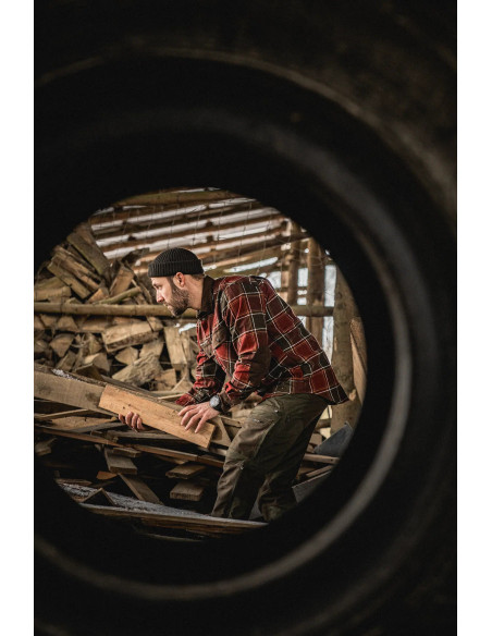 Seeland Glen Flanellskjorta Red forest check