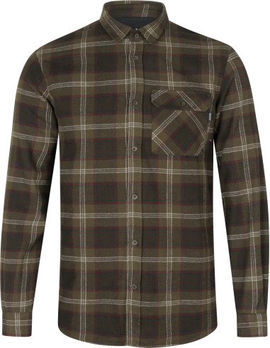 Seeland Glen Flanellskjorta Pine green check