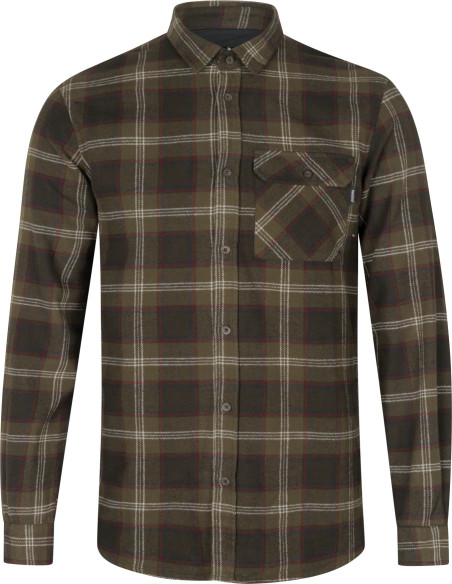 Seeland Glen Flanellskjorta Pine green check