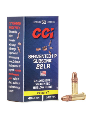 CCI Segmented Subsonic HP 22LR 40gr 50-pack