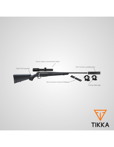 Tikka T3X Superlite 308W Vapenpaket