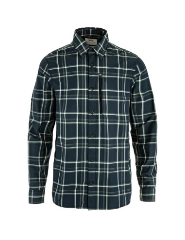 Fjällräven Abisko Hike Shirt LS M - Dark Navy Chalk White