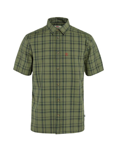 Fjällräven Övik Lite Shirt SS M - Green Dark Navy