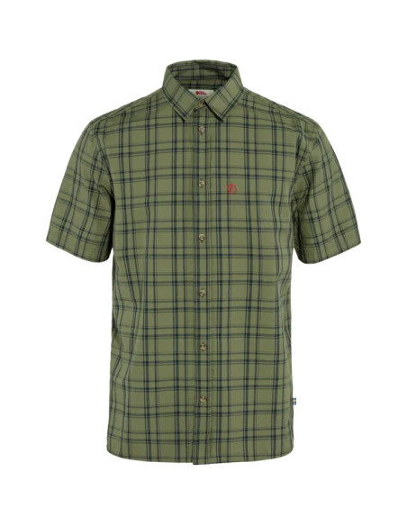 Fjällräven Övik Lite Shirt SS M - Green Dark Navy