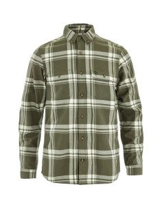 Fjällräven Övik Lite Flannel Shirt M - Laurel Green Chalk White
